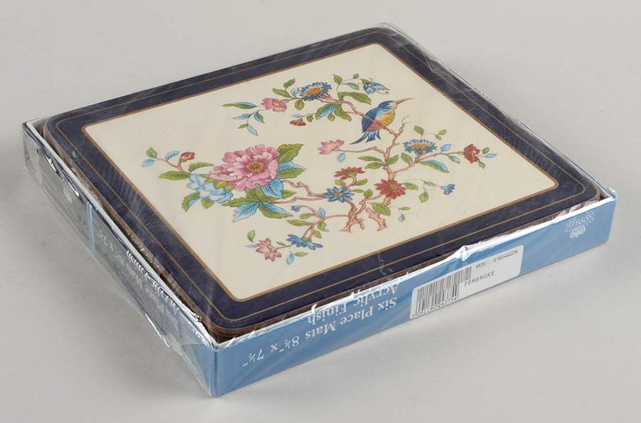 Pembroke (Gold Trim) (Set of 6) Corkboard Placemats by John  Aynsley & Sons-1