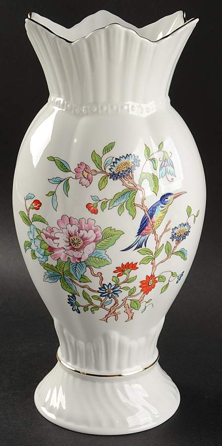 Pembroke (Gold Trim) 12" Windsor Vase by John  Aynsley & Sons-1