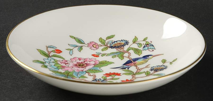 Pembroke (Gold Trim) Soy Sauce Dish by John  Aynsley & Sons-1