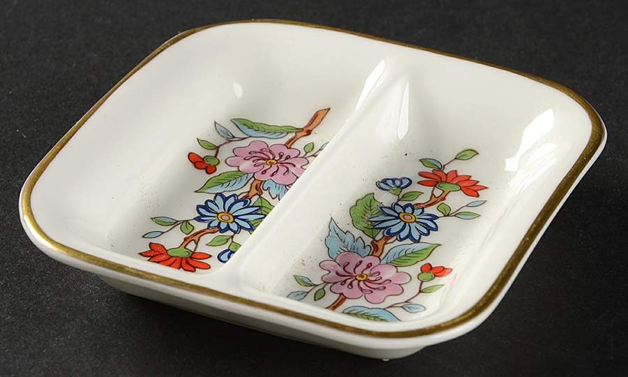 Pembroke (Gold Trim) 3" Divided Dish by John  Aynsley & Sons-1