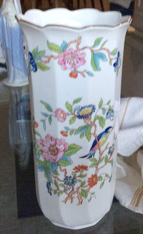 Pembroke (Gold Trim) 10" Vase by John  Aynsley & Sons-1