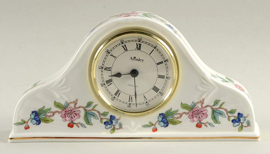 Pembroke (Gold Trim) Large Napoleon Clock by John  Aynsley & Sons-1