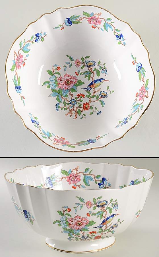 Pembroke (Gold Trim) 9" Salad Serving Bowl by John  Aynsley & Sons-1
