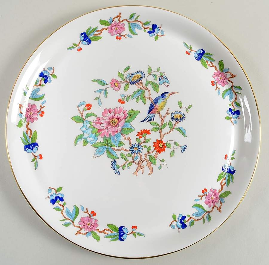 Pembroke (Gold Trim) Gateau Plate by John  Aynsley & Sons-1