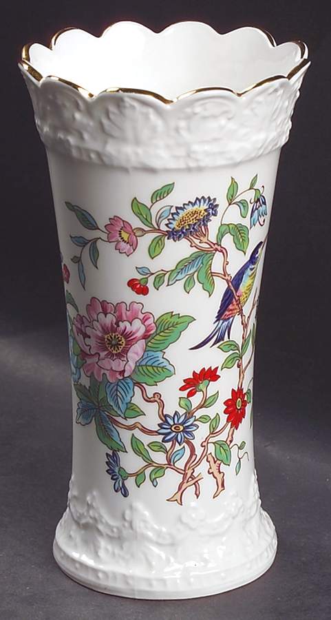 Pembroke (Gold Trim) 6" Vase by John  Aynsley & Sons-1