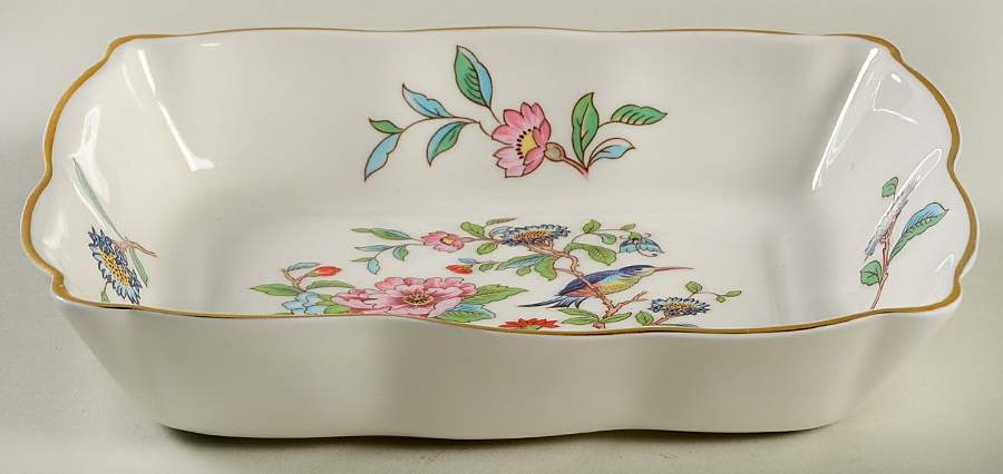 Pembroke (Gold Trim) 6" Rectangular Tray by John  Aynsley & Sons-1