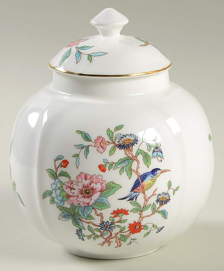 Pembroke (Gold Trim) 4" Ginger Jar & Lid by John  Aynsley & Sons-1