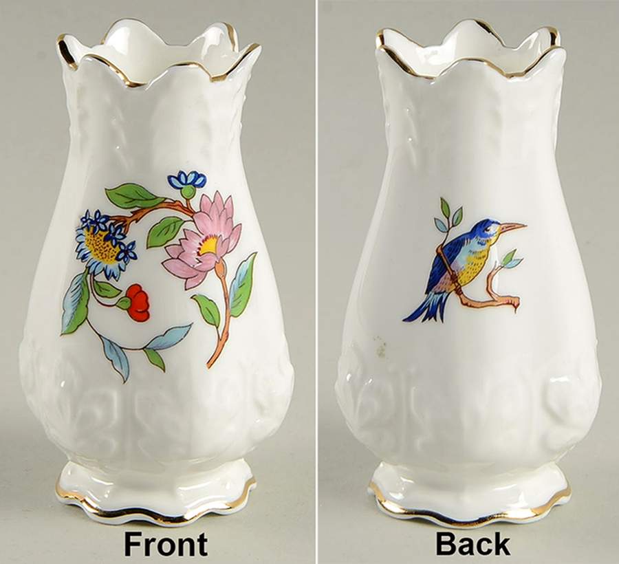 Pembroke (Gold Trim) Mini Victorian Vase by John  Aynsley & Sons-1