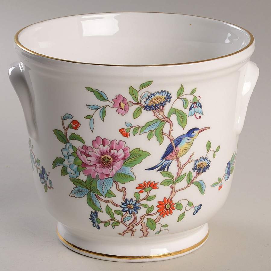 Pembroke (Gold Trim) 5" Flower Pot by John  Aynsley & Sons-1