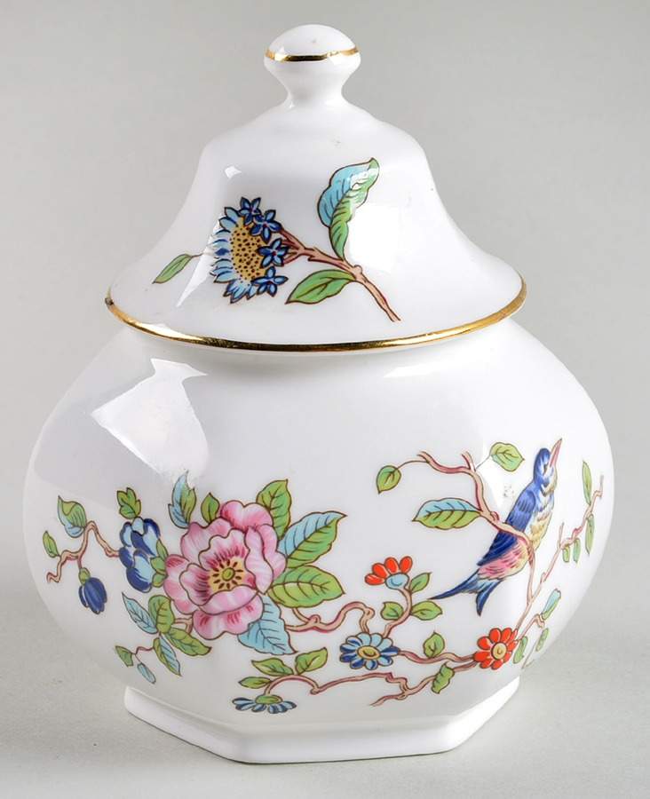 Pembroke (Gold Trim) Sugar Bowl & Lid by John  Aynsley & Sons-1