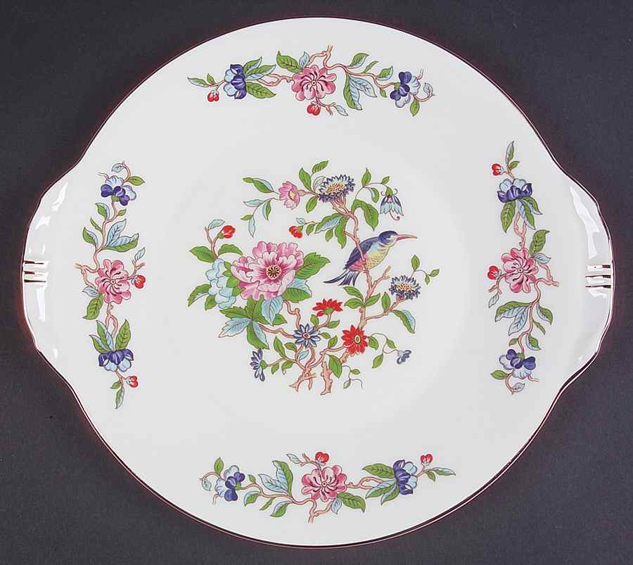Pembroke (Gold Trim) Handled Cake Plate by John  Aynsley & Sons-1