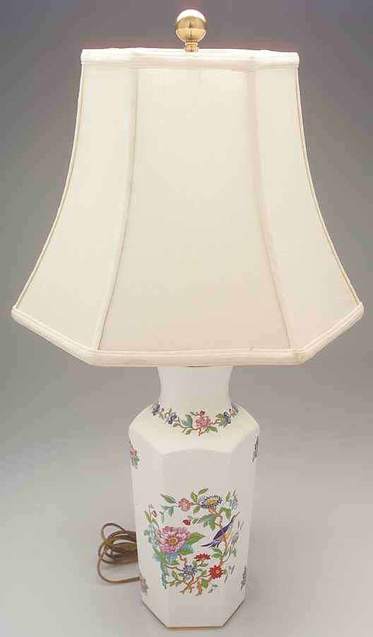Pembroke (Gold Trim) 25" Electric Lamp & Shade by John  Aynsley & Sons-1