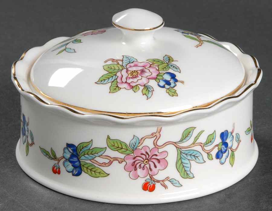 Pembroke (Gold Trim) Trinket Box & Lid by John  Aynsley & Sons-1