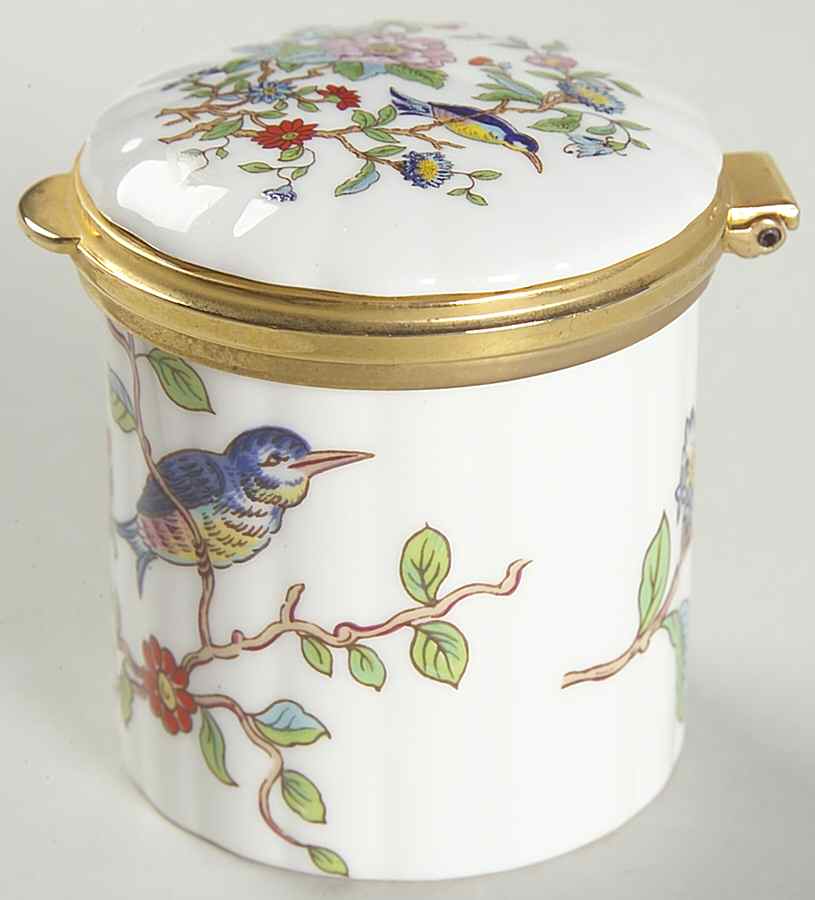Pembroke (Gold Trim) Pill Box by John  Aynsley & Sons-1