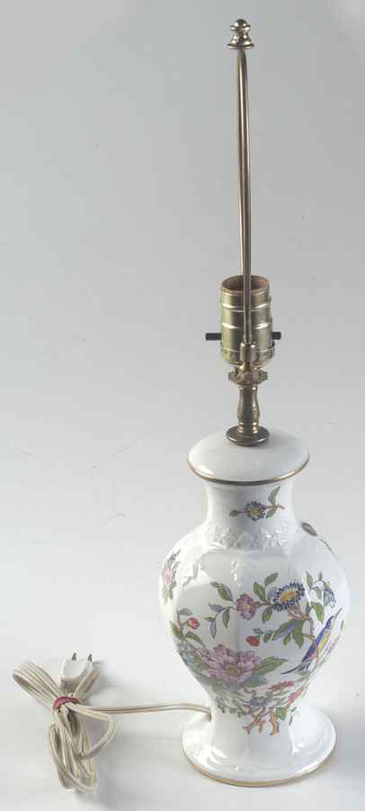 Pembroke (Gold Trim) 20" Electric Lamp No Shade by John  Aynsley & Sons-1