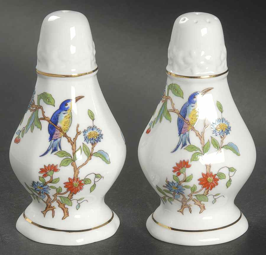 Pembroke (Gold Trim) Salt & Pepper Set by John  Aynsley & Sons-1