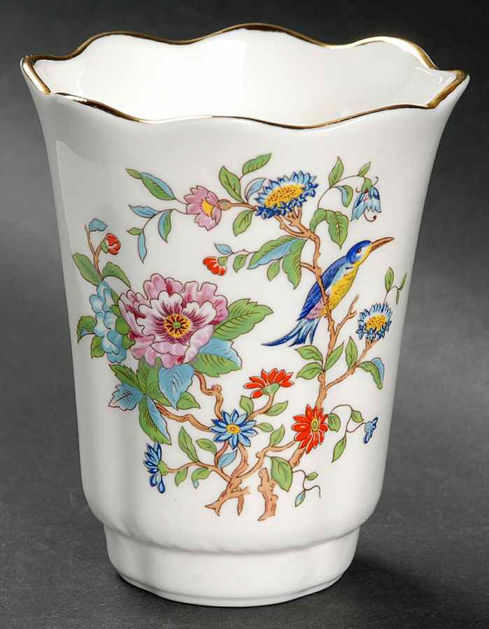 Pembroke (Gold Trim) 4" Vase by John  Aynsley & Sons-1