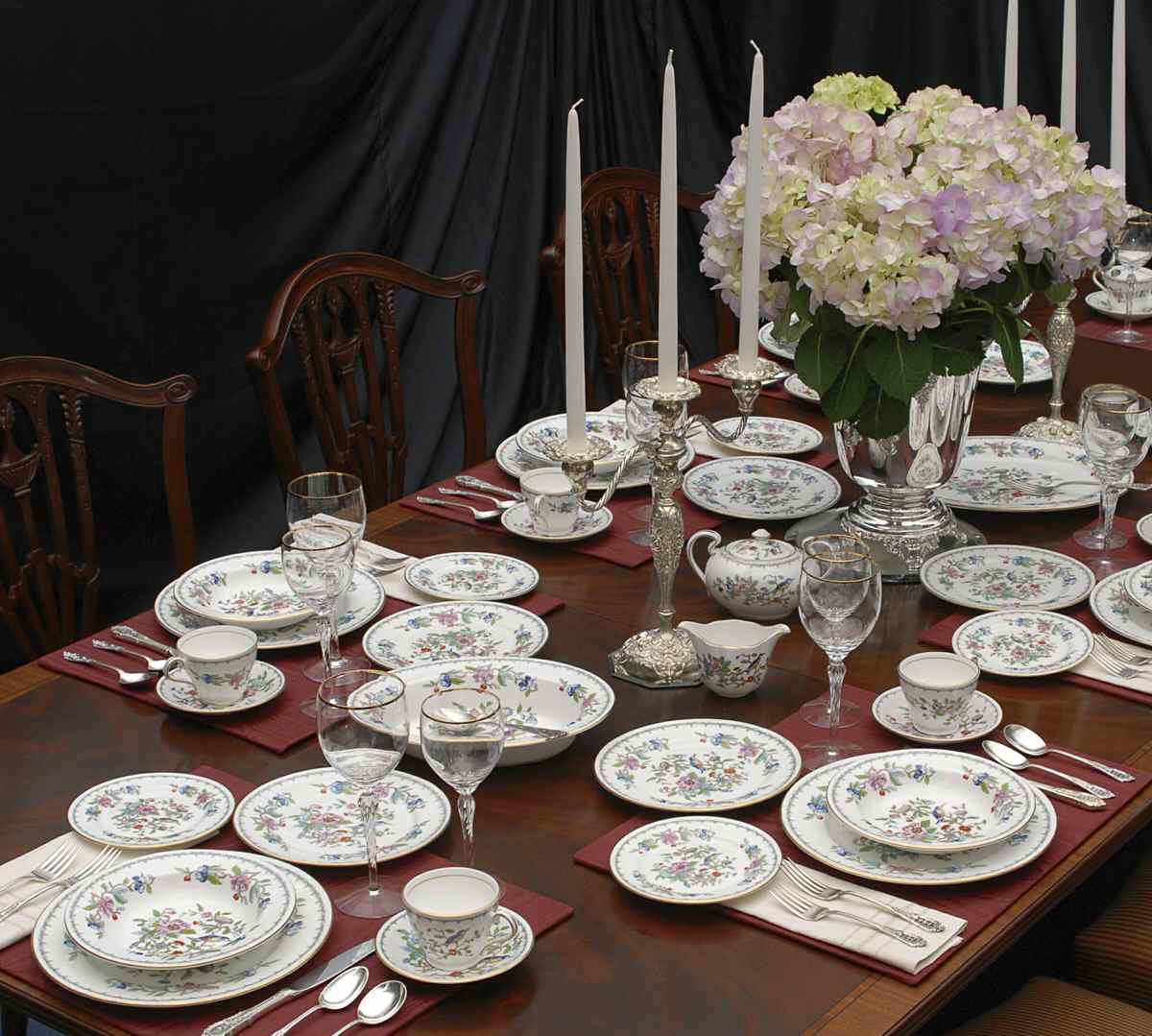 Pembroke (Gold Trim) 53 Piece Estate Set by John  Aynsley & Sons-1