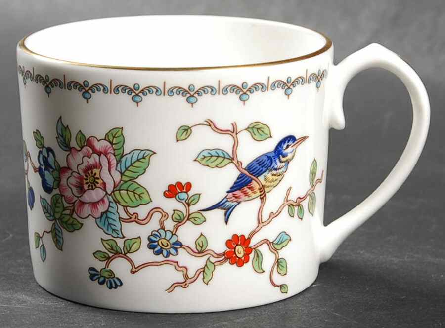 Pembroke (Gold Trim) Flat Cup by John  Aynsley & Sons-1