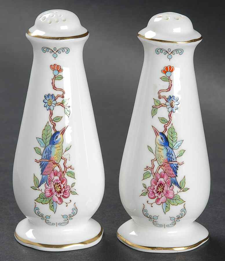 Pembroke (Gold Trim) Salt & Pepper Set by John  Aynsley & Sons-1