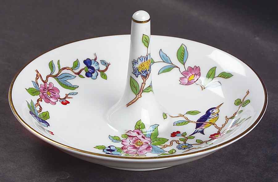 Pembroke (Gold Trim) Large Ring Holder by John  Aynsley & Sons-1
