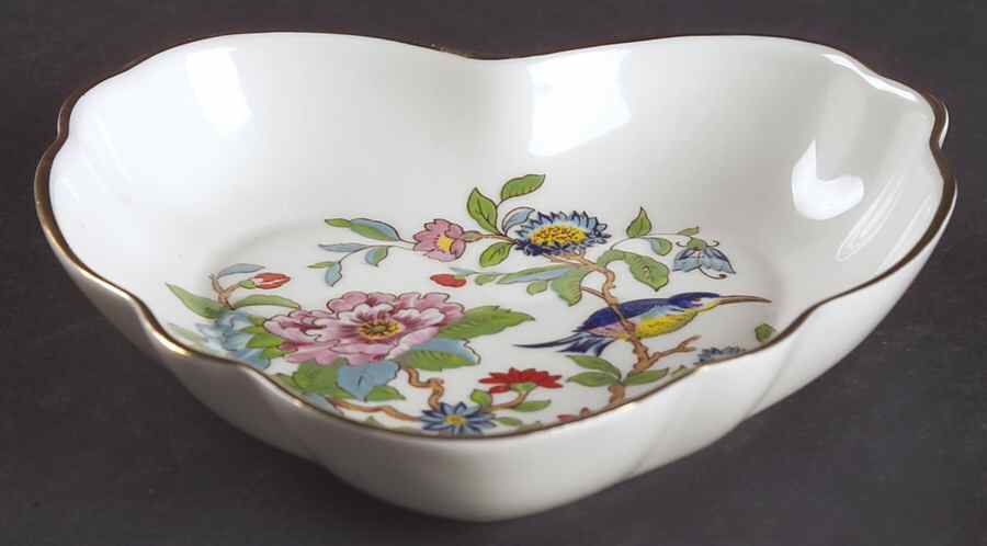 Pembroke (Gold Trim) Heart Shaped Dish by John  Aynsley & Sons-1