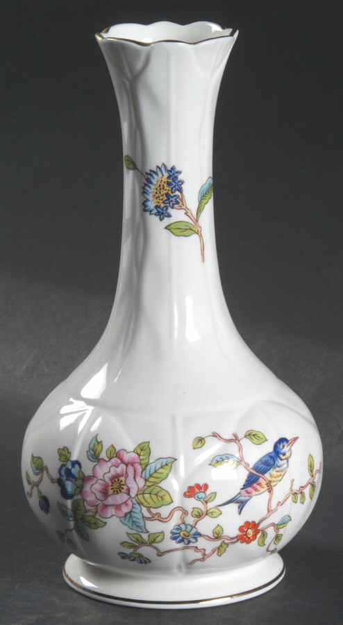 Pembroke (Gold Trim) 6" Bud Vase by John  Aynsley & Sons-1