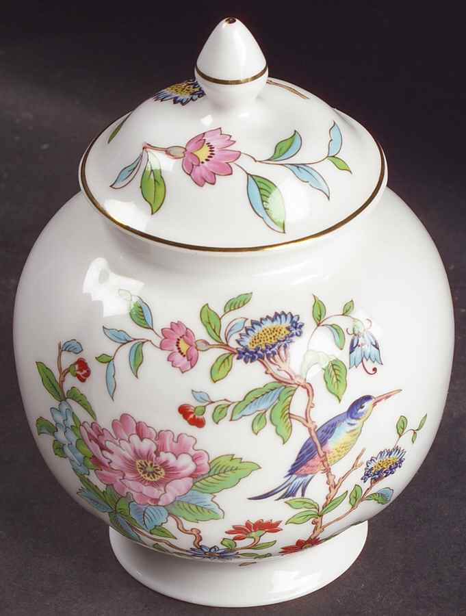 Pembroke (Gold Trim) Large Spice Jar & Lid by John  Aynsley & Sons-1