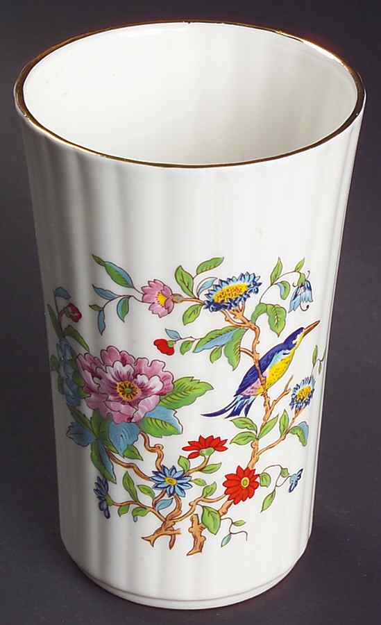 Pembroke (Gold Trim) 4" Vase by John  Aynsley & Sons-1