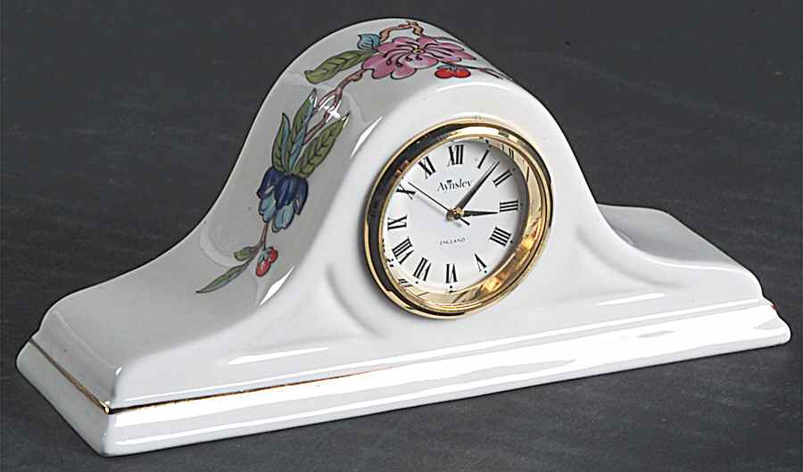 Pembroke (Gold Trim) Small Napoleon Clock by John  Aynsley & Sons-1