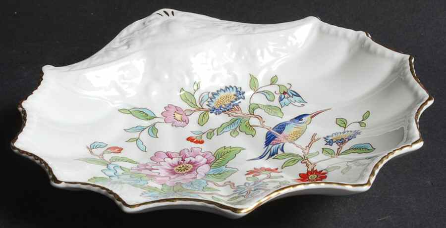 Pembroke (Gold Trim) 7" Fan Tray by John  Aynsley & Sons-1