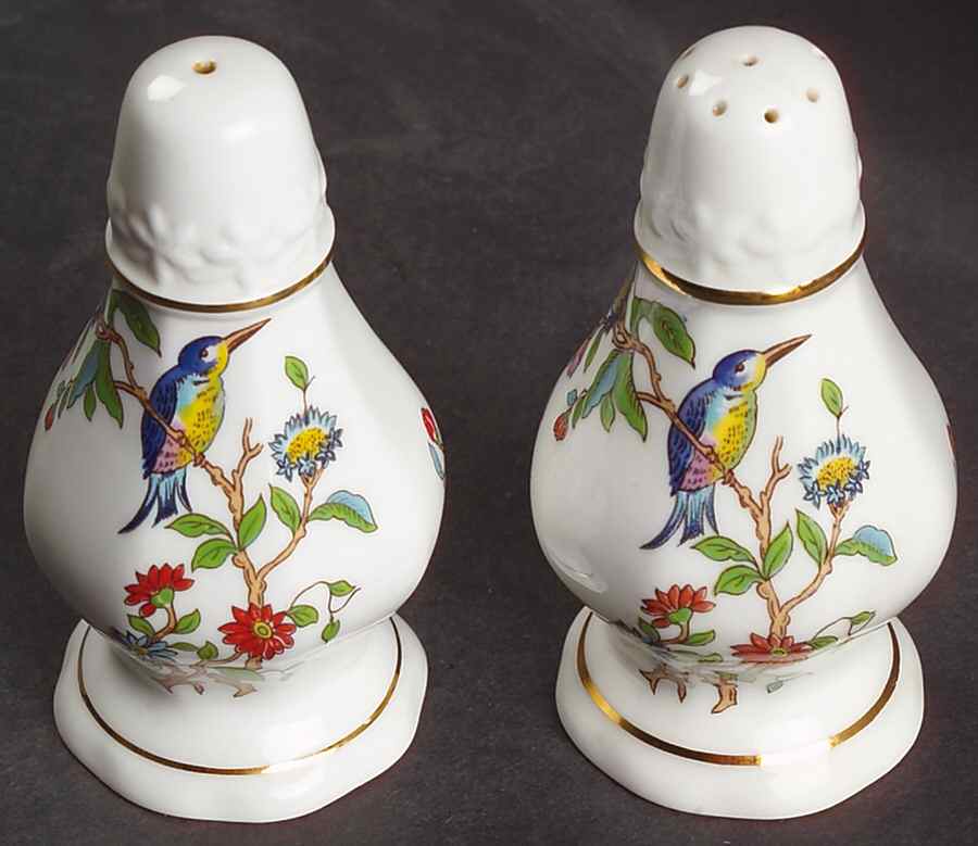 Pembroke (Gold Trim) Salt & Pepper Set by John  Aynsley & Sons-1