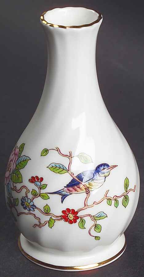 Pembroke (Gold Trim) 4" Bud Vase by John  Aynsley & Sons-1