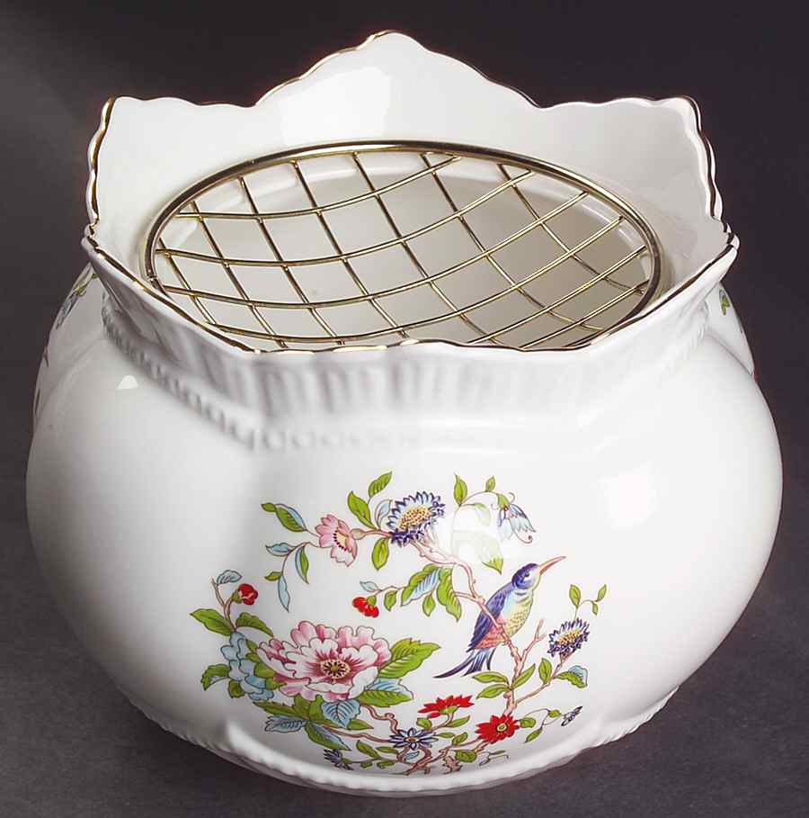 Pembroke (Gold Trim) Rose Bowl by John  Aynsley & Sons-1