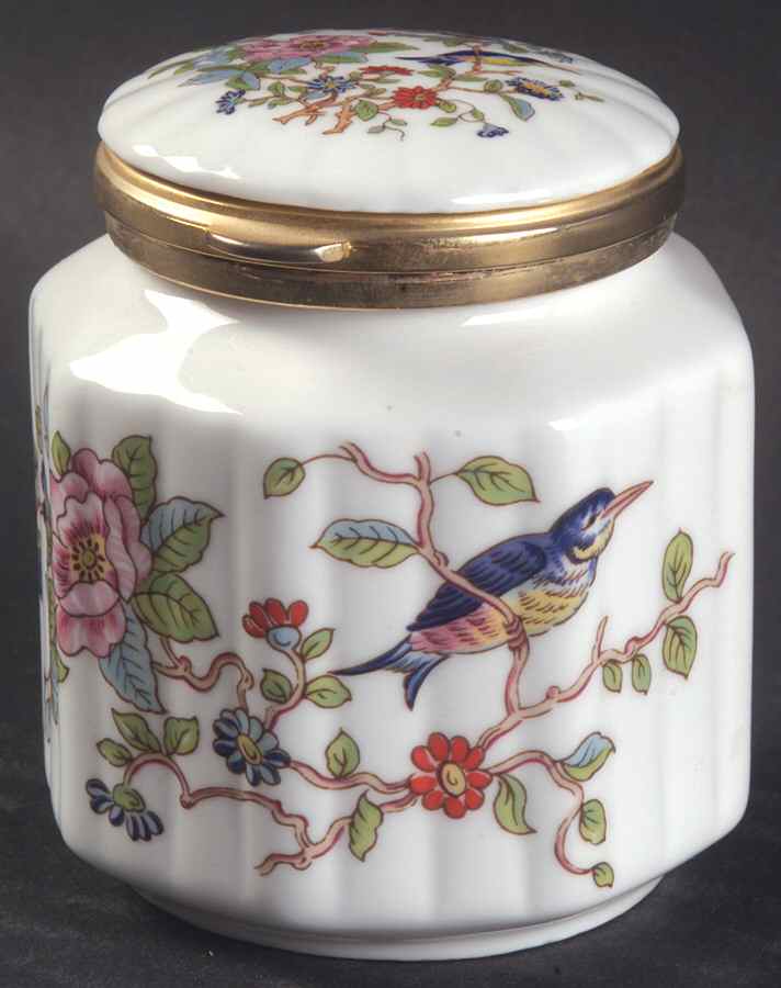 Pembroke (Gold Trim) Octagonal Hinged Box by John  Aynsley & Sons-1