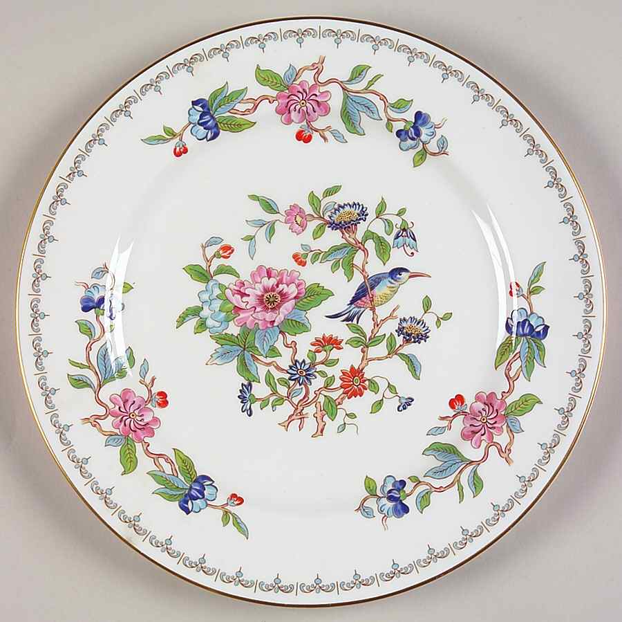 Pembroke (Gold Trim) Luncheon Plate by John  Aynsley & Sons-1