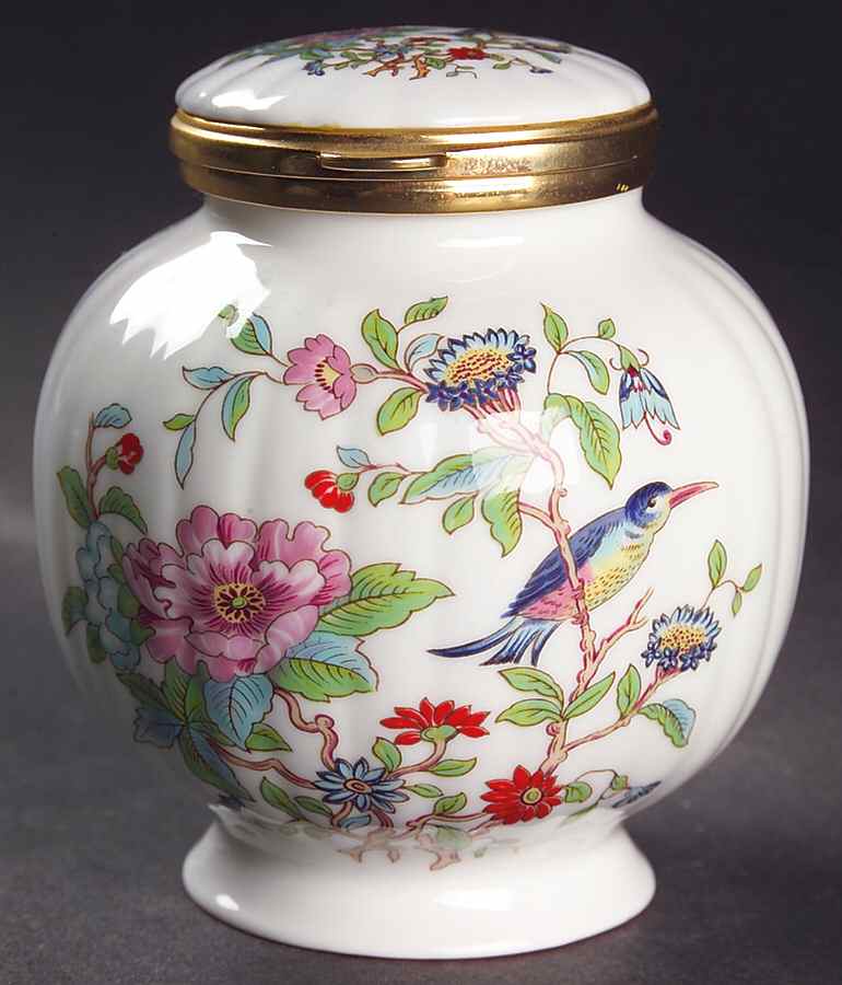 Pembroke (Gold Trim) Hinged Box by John  Aynsley & Sons-1