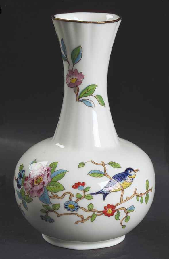 Pembroke (Gold Trim) 5" Bud Vase by John  Aynsley & Sons-1