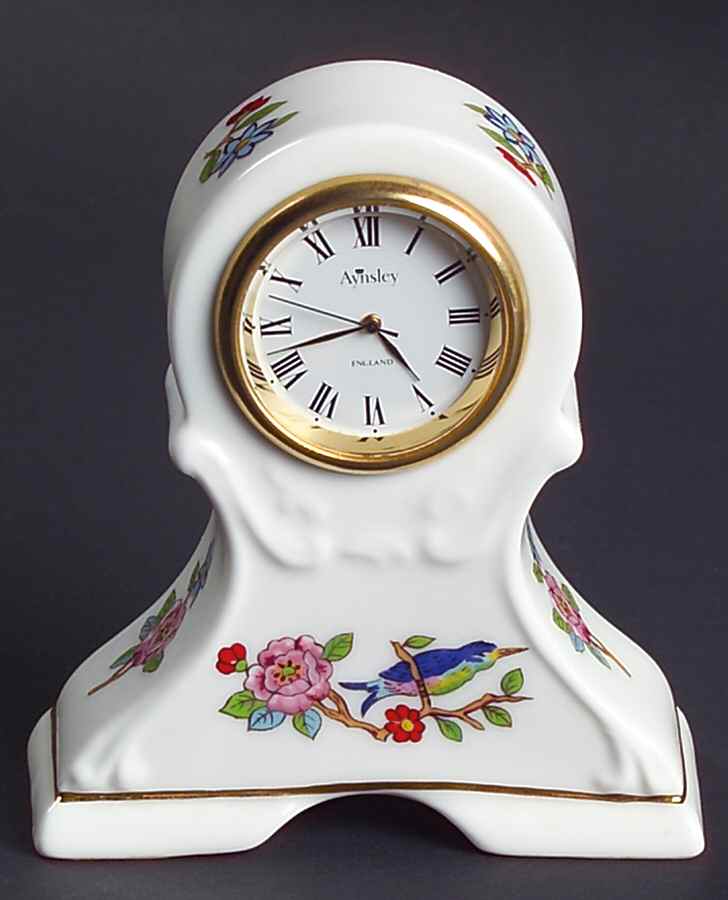 Pembroke (Gold Trim) Small Desk Clock by John  Aynsley & Sons-1