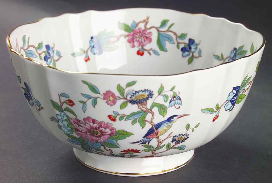 Pembroke (Gold Trim) 8" Salad Serving Bowl by John  Aynsley & Sons-1