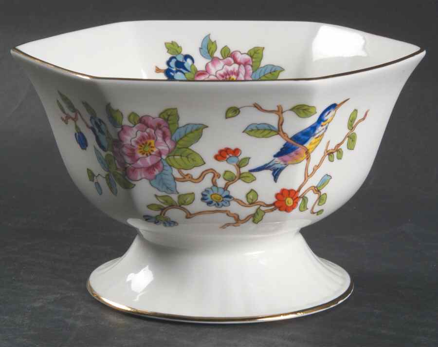 Pembroke (Gold Trim) Footed Bon Bon by John  Aynsley & Sons-1
