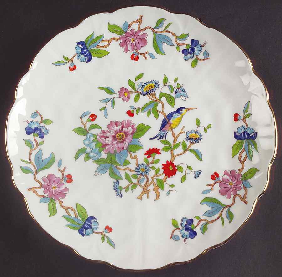 Pembroke (Gold Trim) Cookie Plate by John  Aynsley & Sons-1