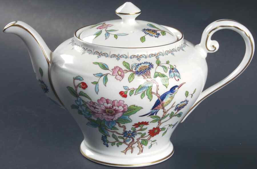 Pembroke (Gold Trim) Small Teapot & Lid by John  Aynsley & Sons-1