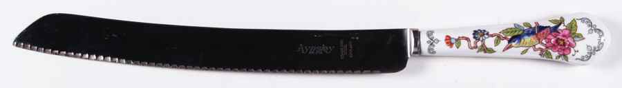 Pembroke (Gold Trim) Wedding Cake Knife with Stainless Blade by John  Aynsley & Sons-1