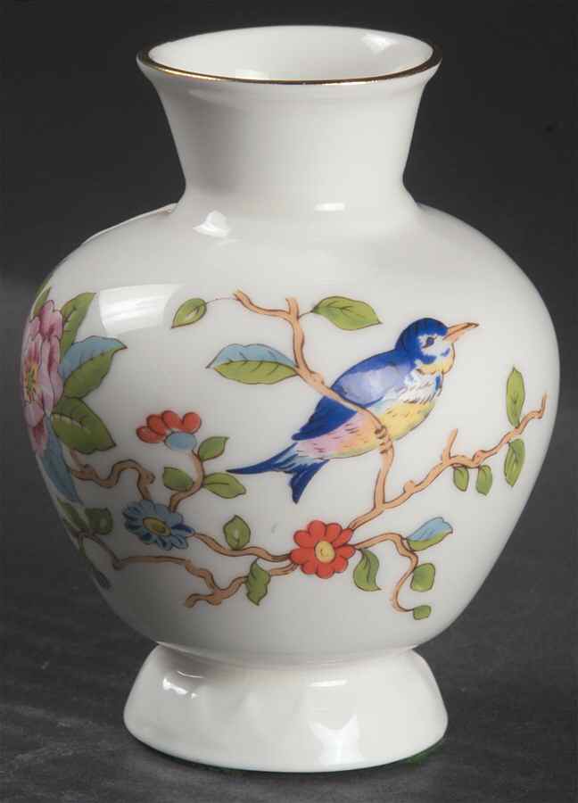 Pembroke (Gold Trim) 3" Mini Bud Vase by John  Aynsley & Sons-1