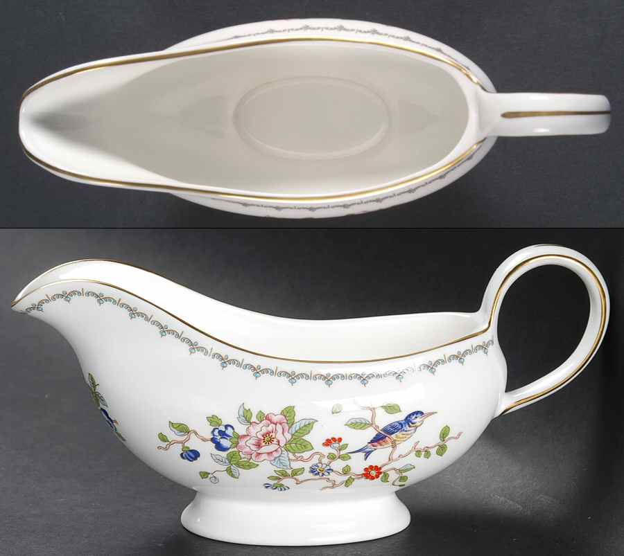 Pembroke (Gold Trim) Gravy Boat by John  Aynsley & Sons-1