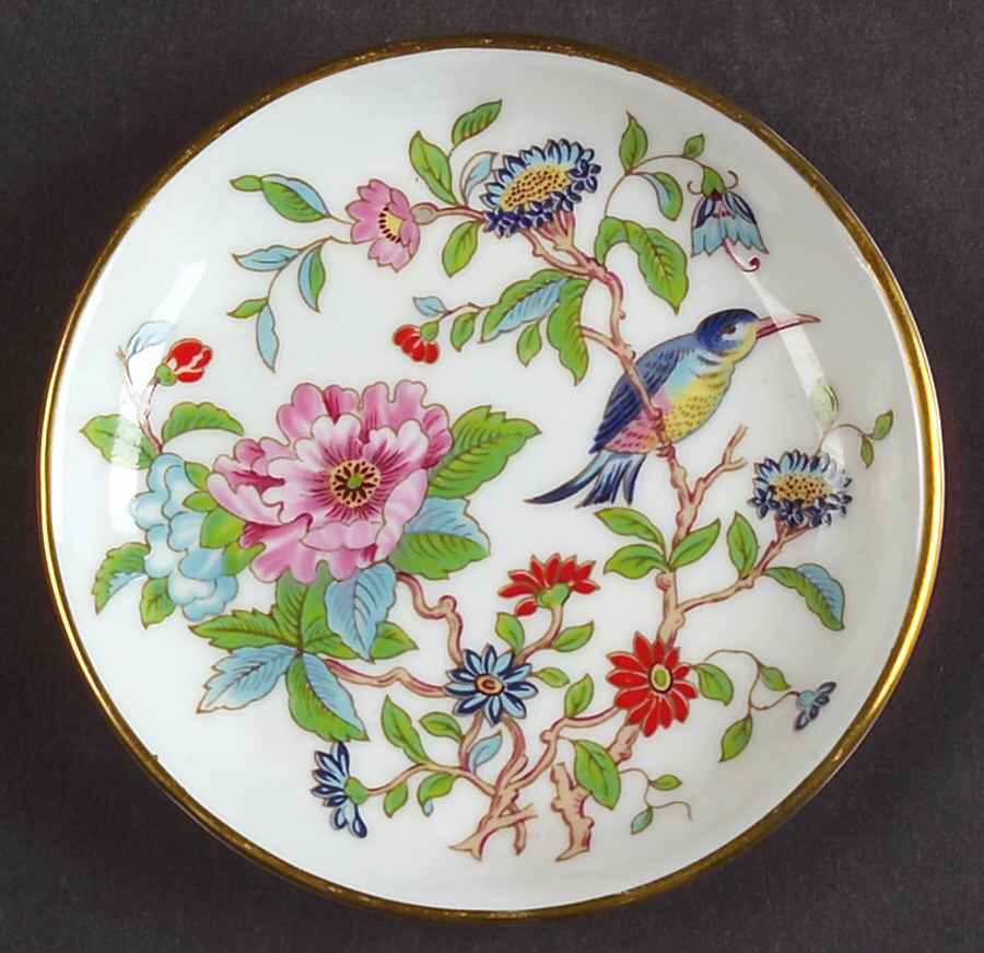 Pembroke (Gold Trim) Butter Pat by John  Aynsley & Sons-1