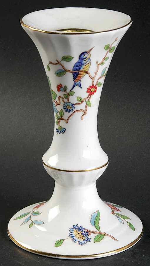 Pembroke (Gold Trim) 5" Candlestick by John  Aynsley & Sons-1