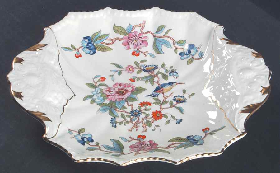 Pembroke (Gold Trim) 10" Handled Square Tray by John  Aynsley & Sons-1