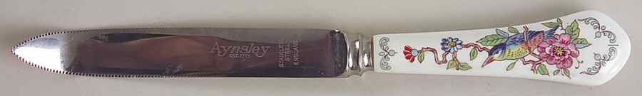 Pembroke (Gold Trim) Grapefruit Knife-Stainless Blade by John  Aynsley & Sons-1